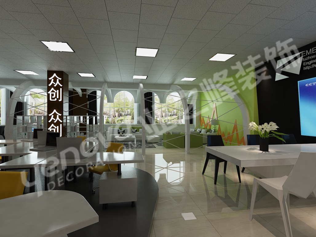 海东科技园众创空间装修效果图-郑州业之峰装饰